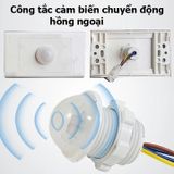 Công tắc cảm biến chuyển động hồng ngoại bật tắt đèn tự động 220V