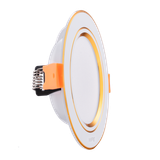 LED Downlight âm trần nhôm, viền vàng 9W MPE - DLV-9T