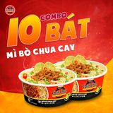 Combo mì ăn liền Chin Chin: 10 bát mì bò chua cay