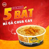 Combo mì ăn liền Chin Chin: 5 bát mì gà chua cay