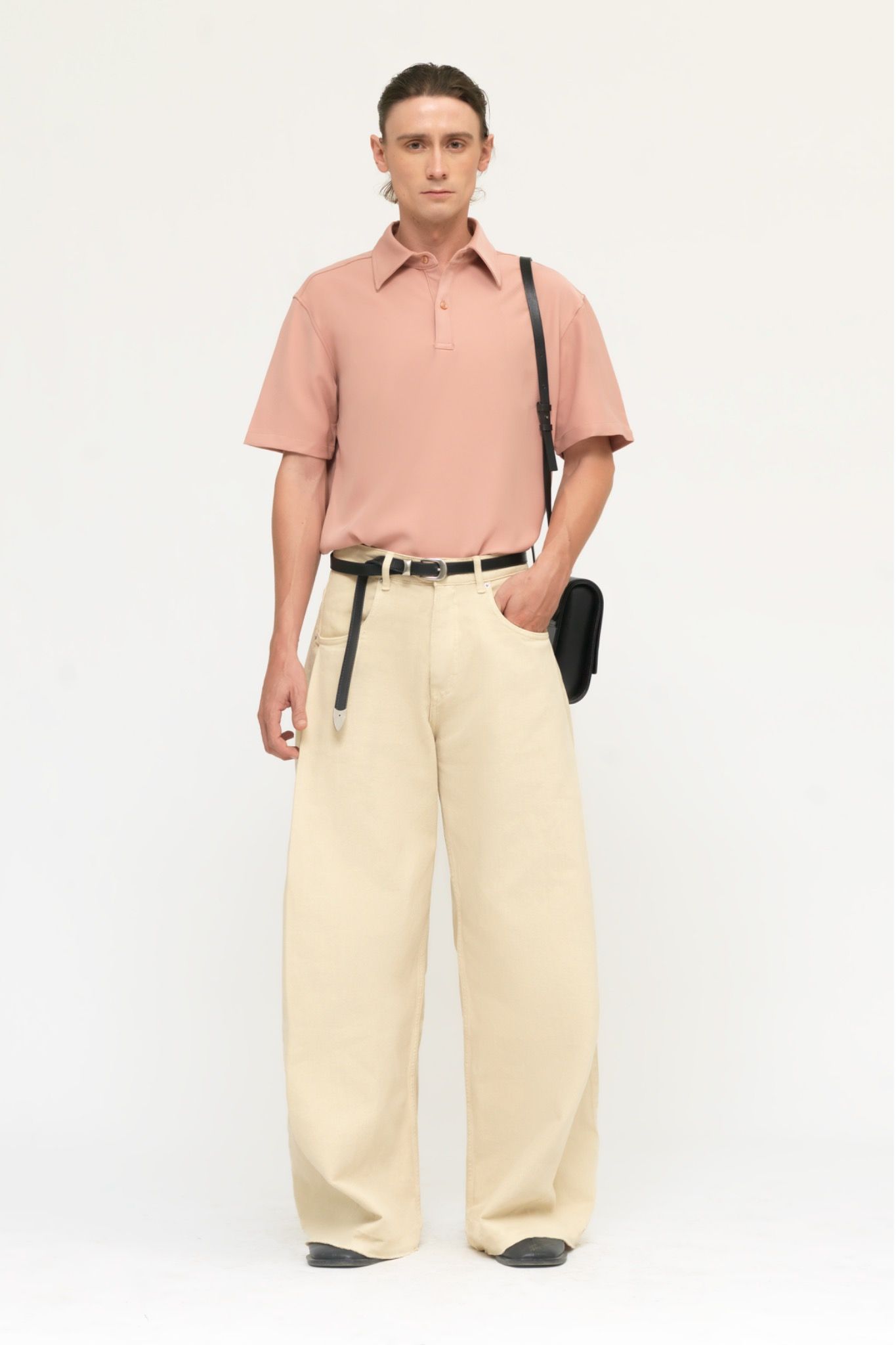 CREPE KHAKI POLOSHIRT