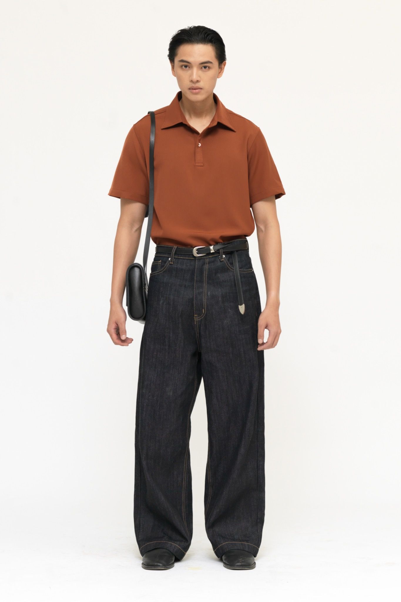 VINTAGE SLIM BELT IN LEATHER