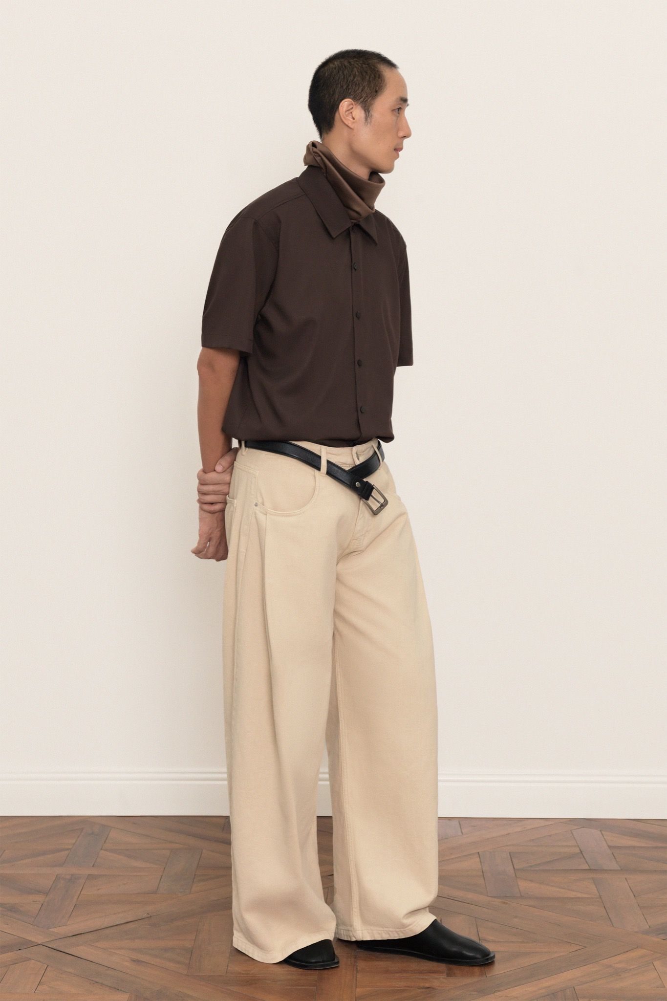 COFFEE DANTON NECKLINE SHIRT