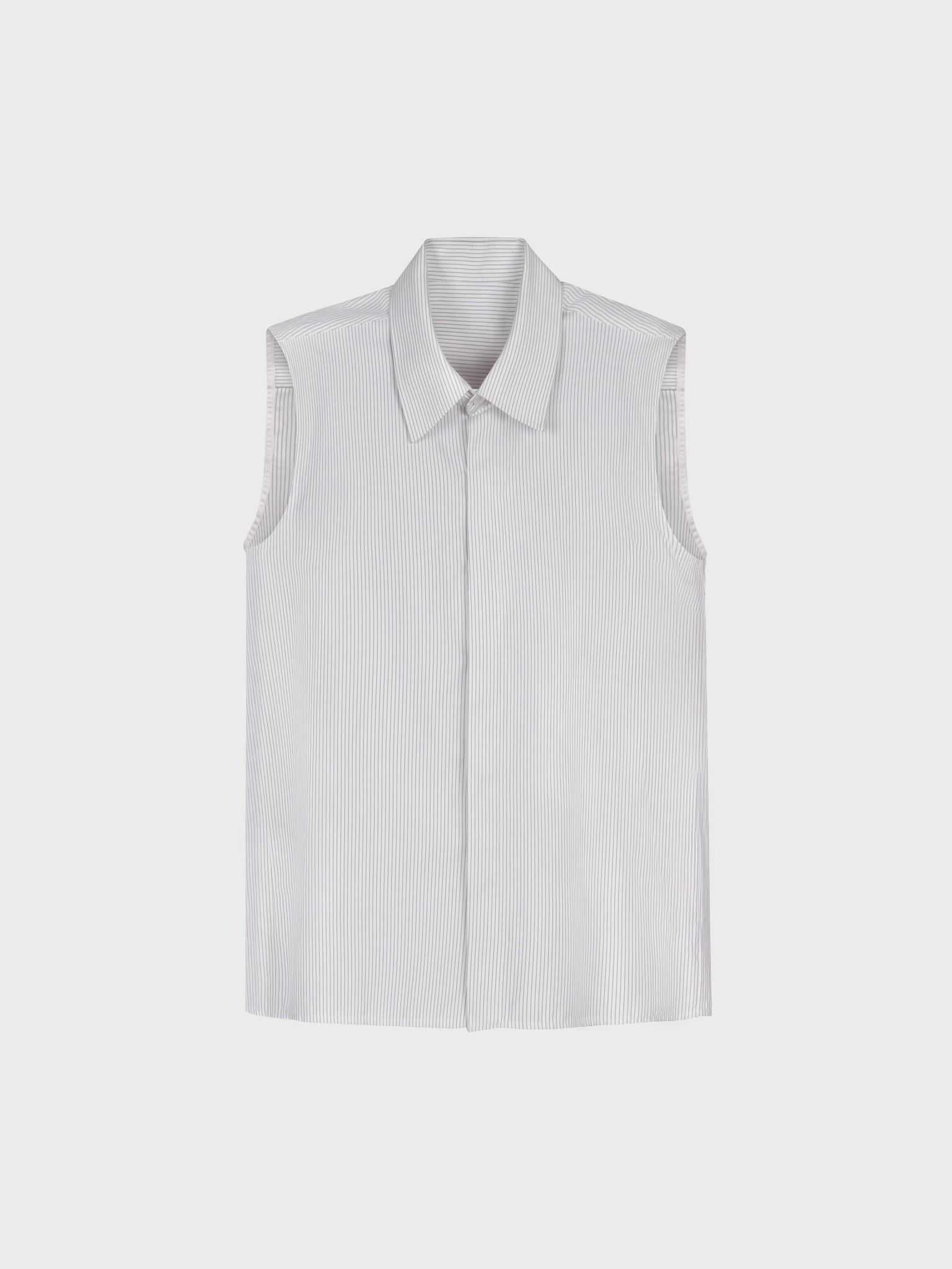 STRIPPED SLEEVELESS SHIRT