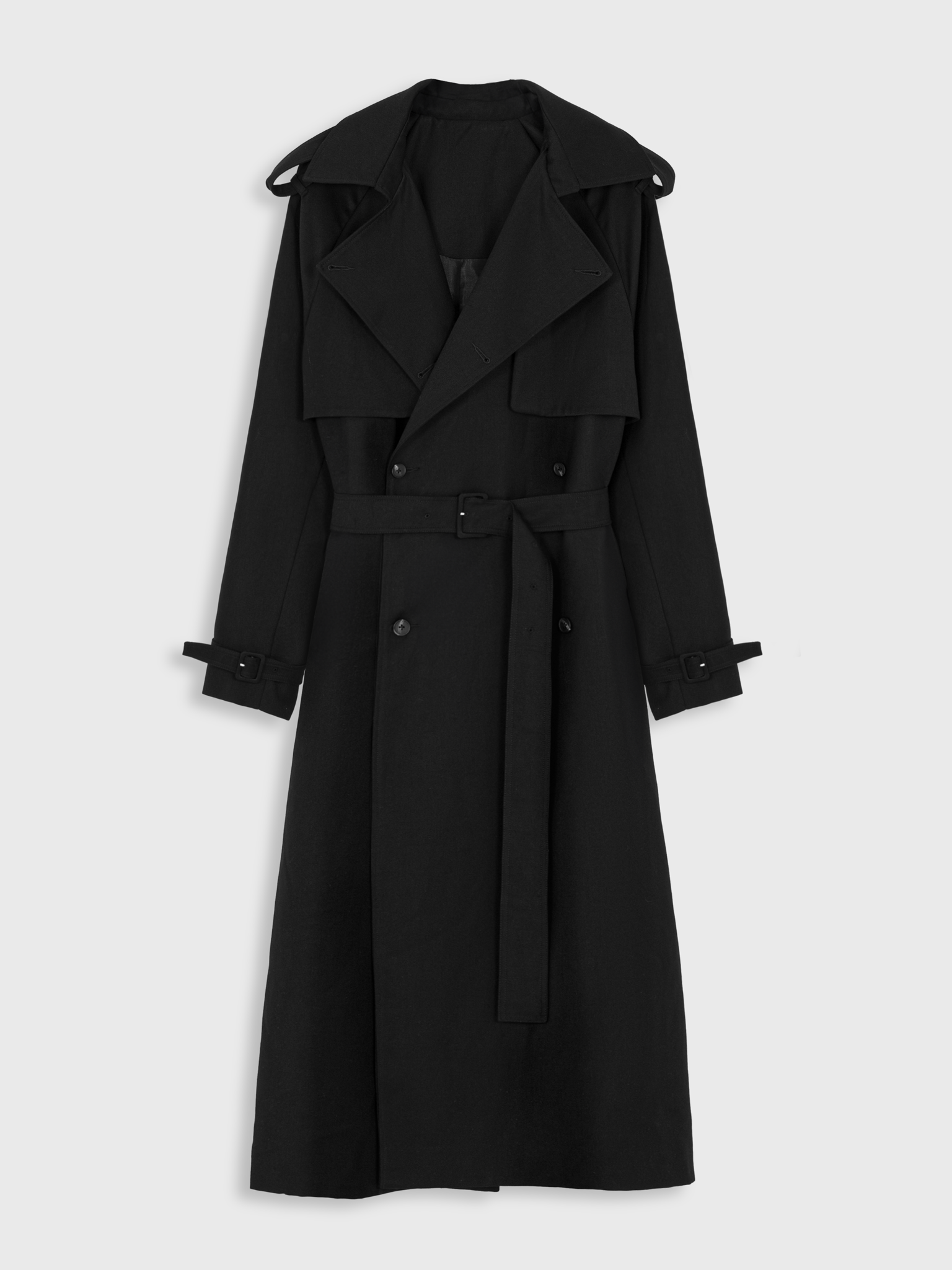 CLASSIC KHAKI WOOL TRENCHCOAT