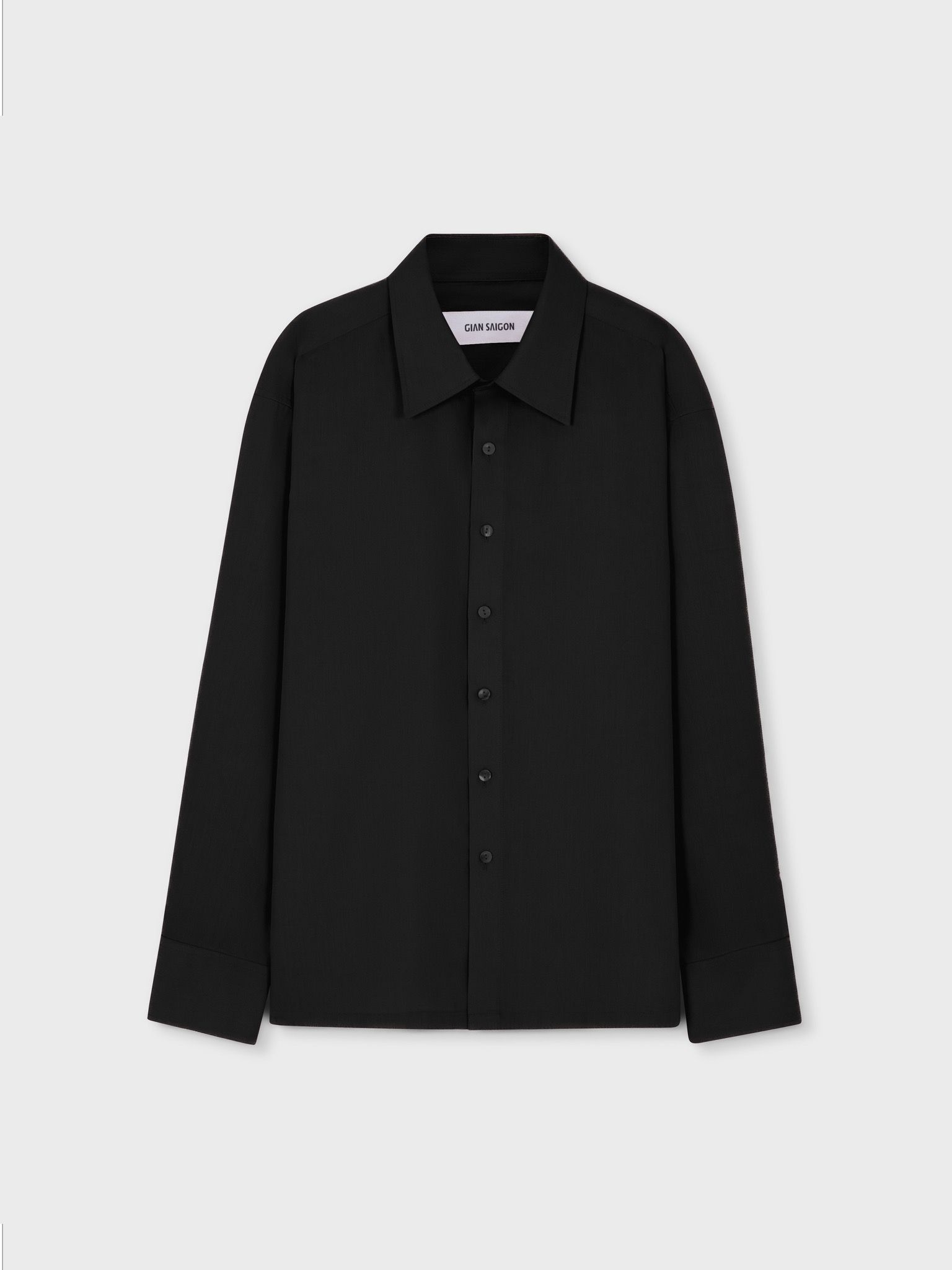 BLACK BAMBOO LONG SLEEVE SHIRT