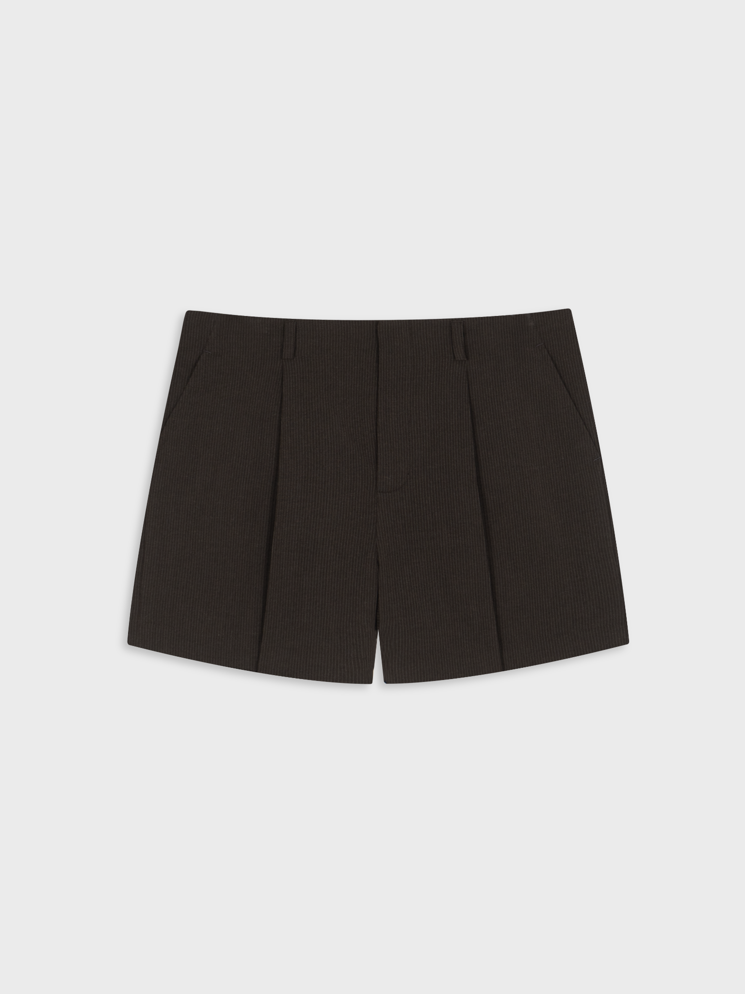 BLACK CLEAN-WAIST SHORTS
