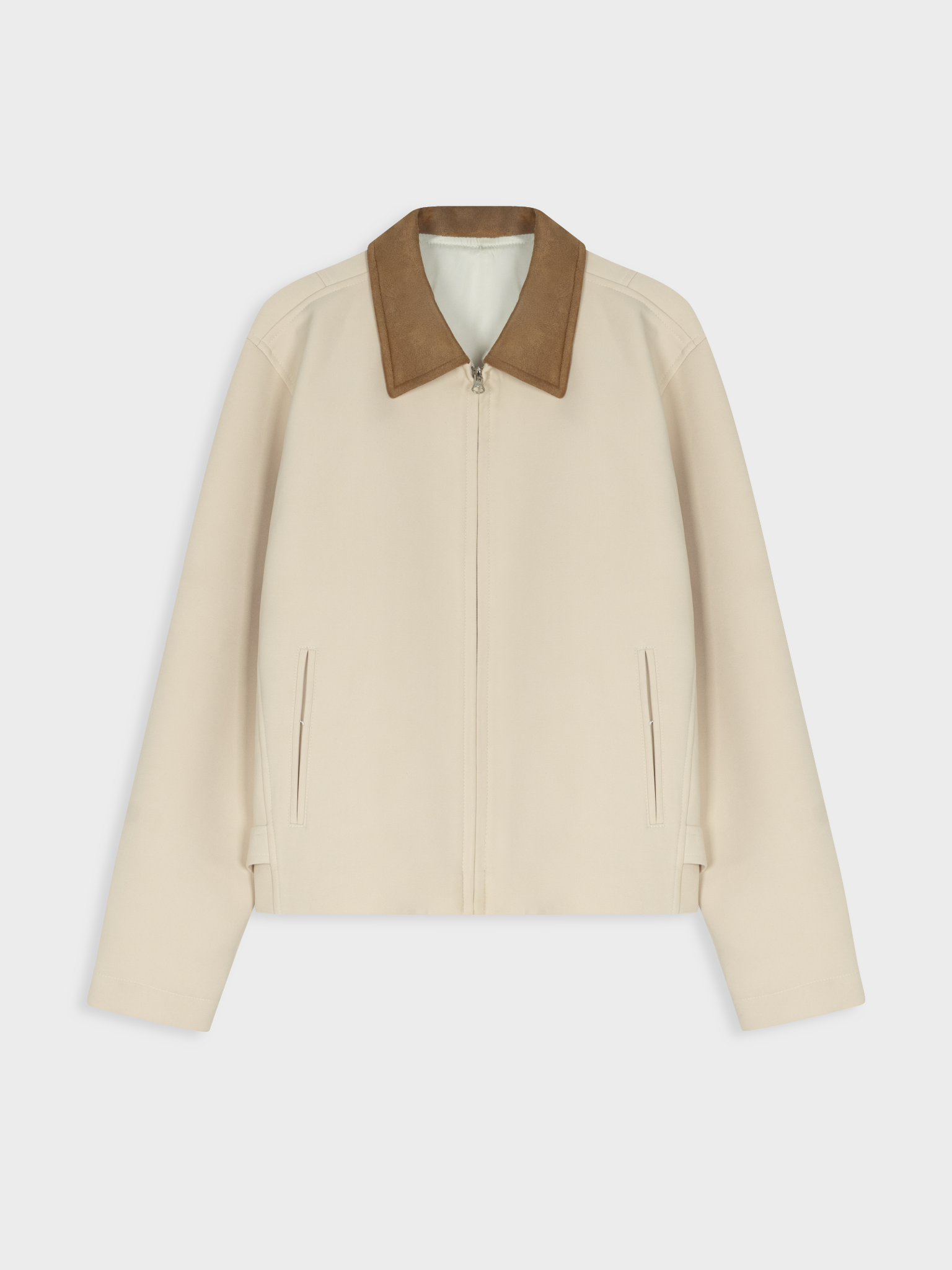 CREAM RELAXED WELT POCKET JACKET