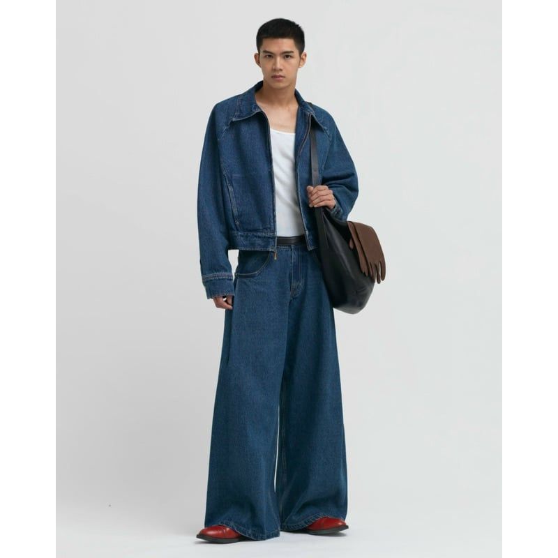 WIDE LEG DENIM JEANS