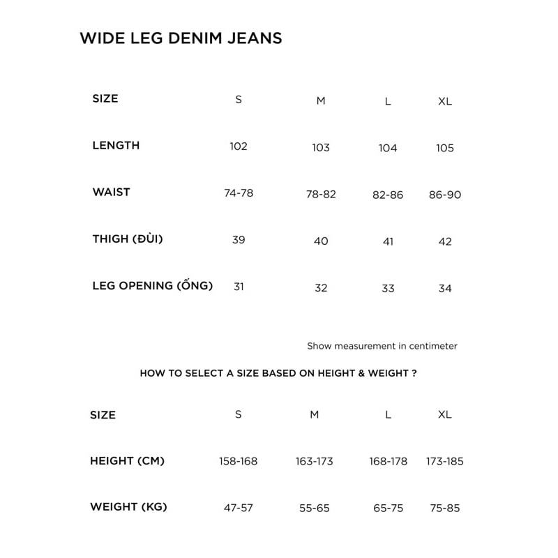 WIDE LEG DENIM JEANS