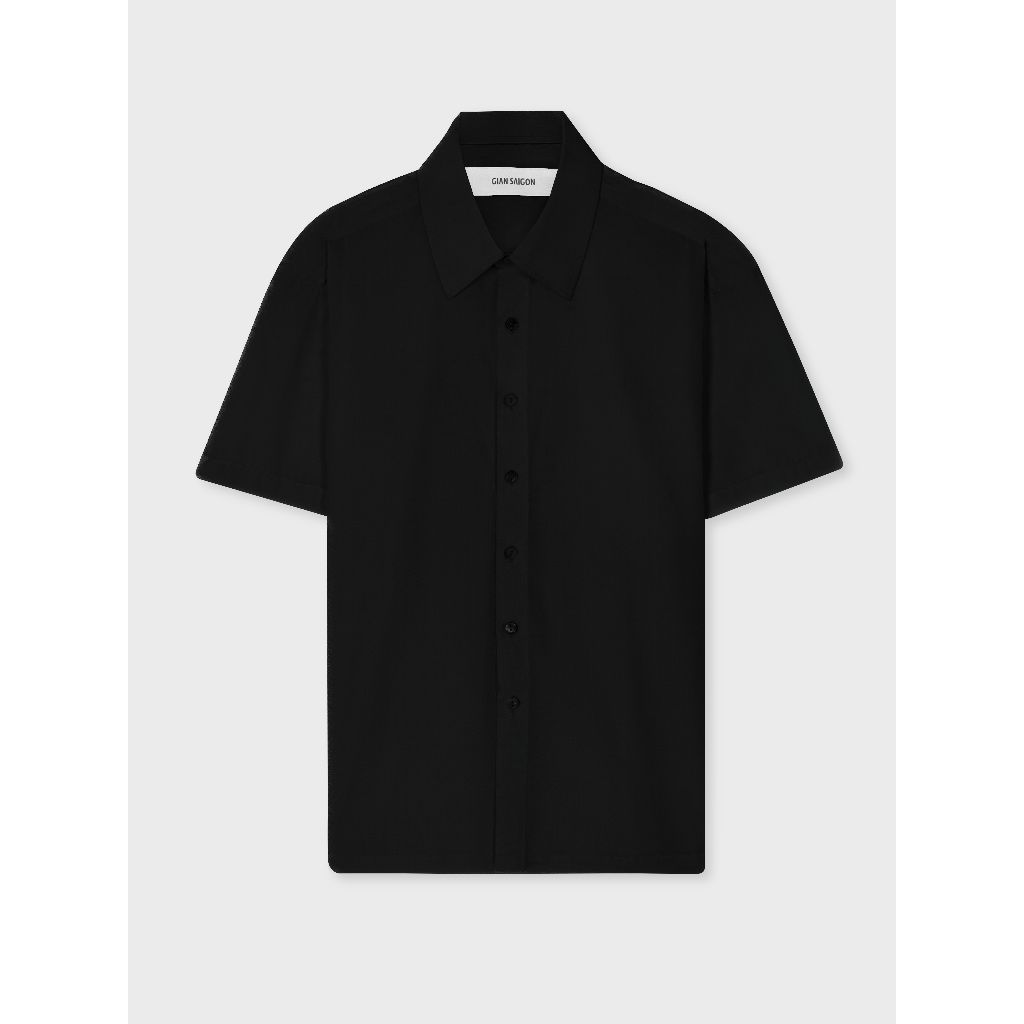BLACK BAMBOO SHORT SLEEVE SHIRT
