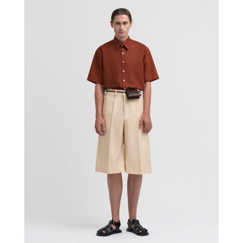 SAND WOOL BLEND BERMUDA SHORT