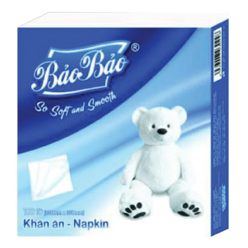 Khăn Vuông Gấu Trúc 100 Tờ