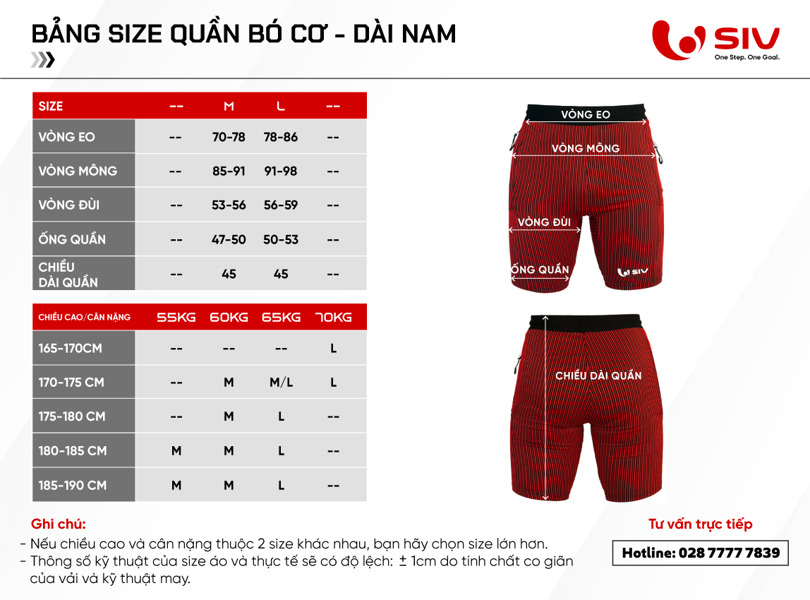 Quần bó cơ Nam - SIV Core Compression Men - Red