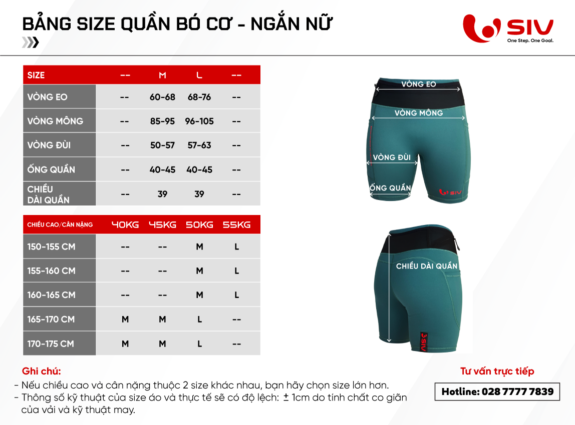 Quần bó cơ Nữ tích hợp đai - SIV Flex Compression Short Women - Dark Green