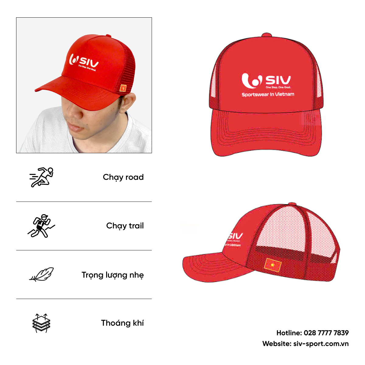 Nón chạy bộ BST Gain