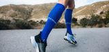 Tất thể thao Compressport - Full Socks Run - DAZZ BLUE/SUGAR