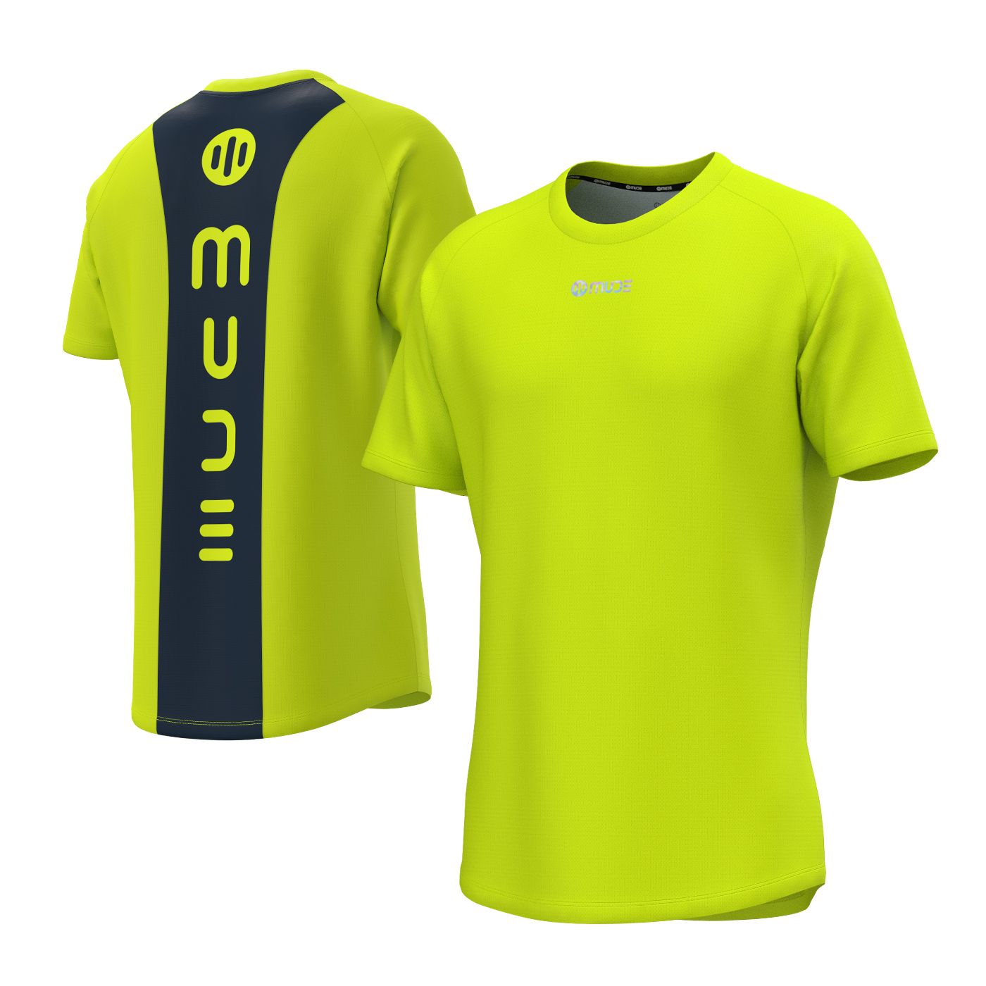 Áo T-shirt Nam Mude Training - Green Neon/ Navy