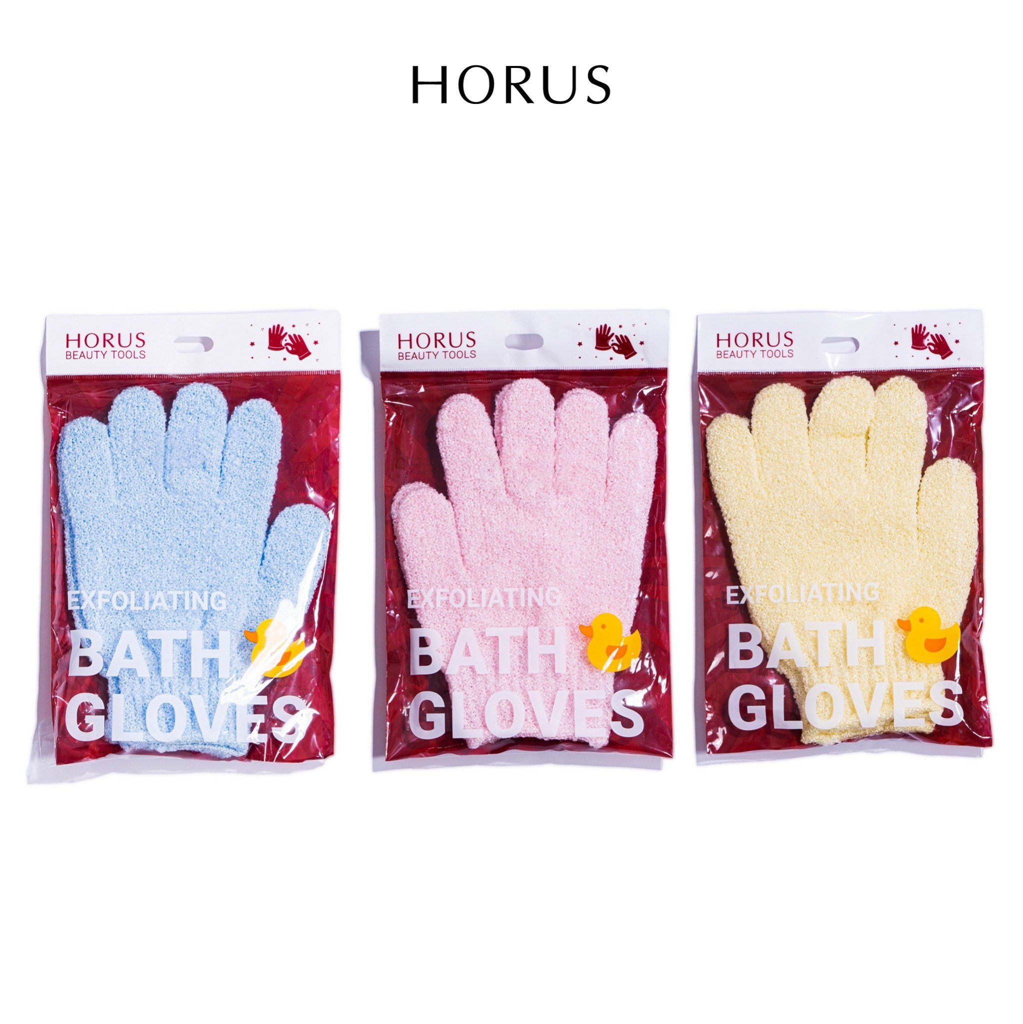  Găng tay tắm Horus Exfoliating Bath Gloves loại bỏ tế bào chết nhẹ nhàng (Túi 2 chiếc) 