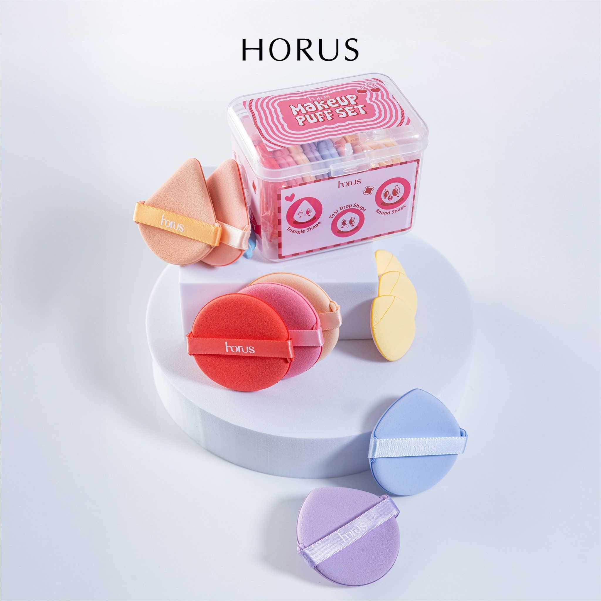  Horus Bộ 10 bông mút trang điểm Makeup Puff Set đa năng nhiều size 