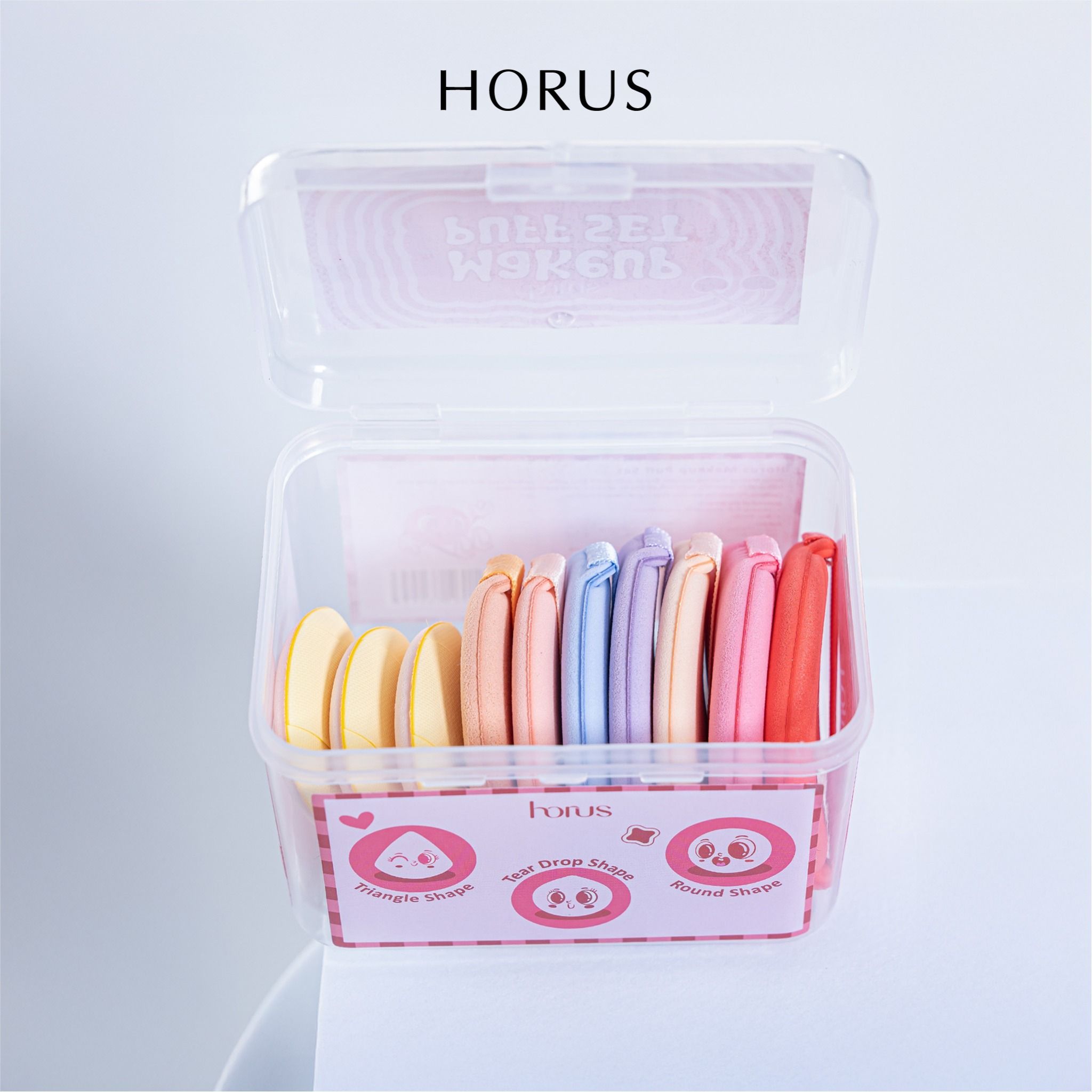  Horus Bộ 10 bông mút trang điểm Makeup Puff Set đa năng nhiều size 