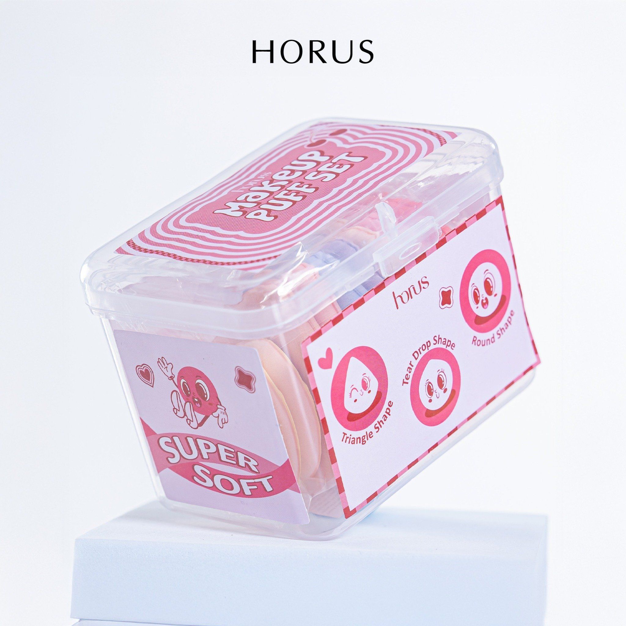  Horus Bộ 10 bông mút trang điểm Makeup Puff Set đa năng nhiều size 