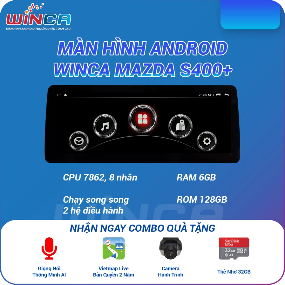Màn Hình Android Winca Mazda S400+