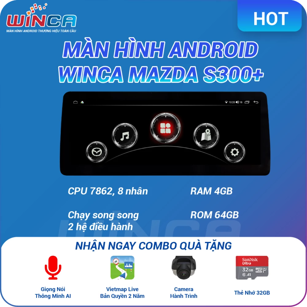 Màn Hình Android Winca Mazda S300+
