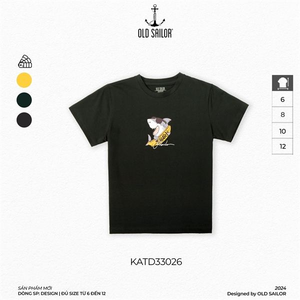 Áo Thun Trẻ Em Surf Shark Old Sailor - KATD33026