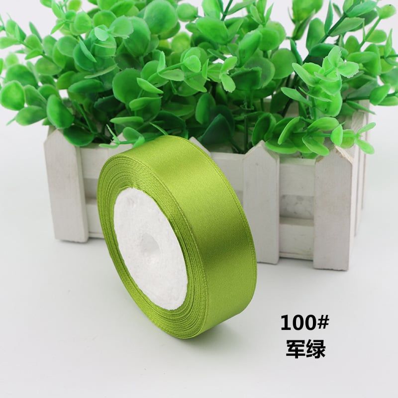 (2cm x Dài 22mét) Cuộn Ruy Băng Lụa Màu Trơn. Siêu Dày Dặn. Chất Liệu Đẹp