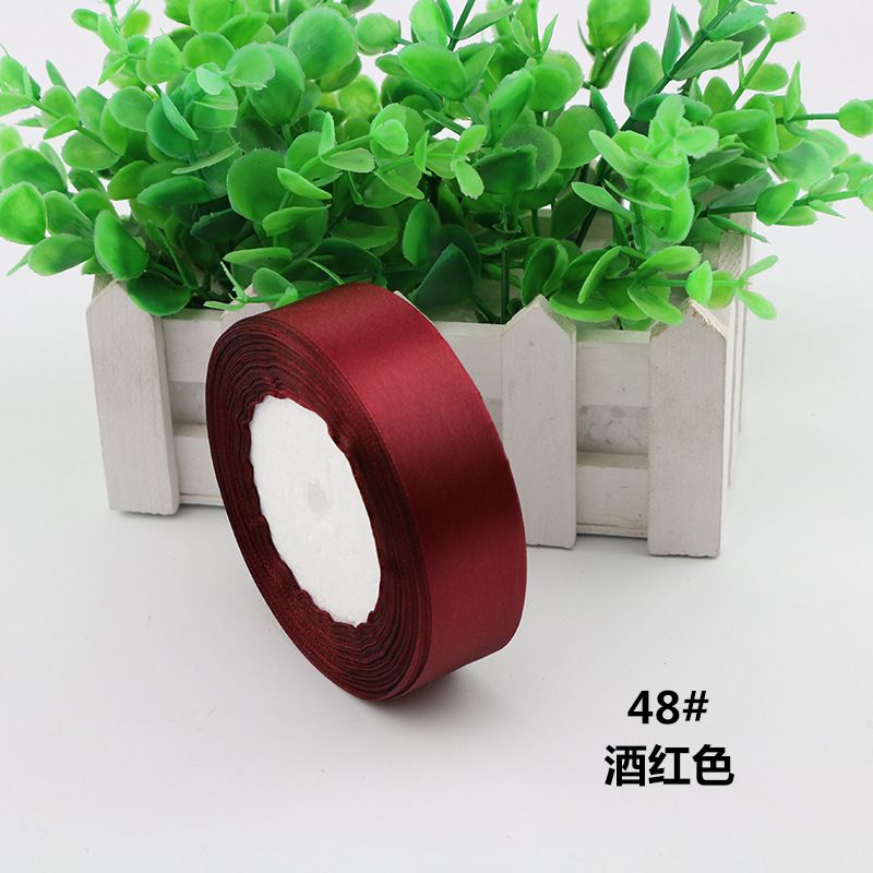 (2cm x Dài 22mét) Cuộn Ruy Băng Lụa Màu Trơn. Siêu Dày Dặn. Chất Liệu Đẹp