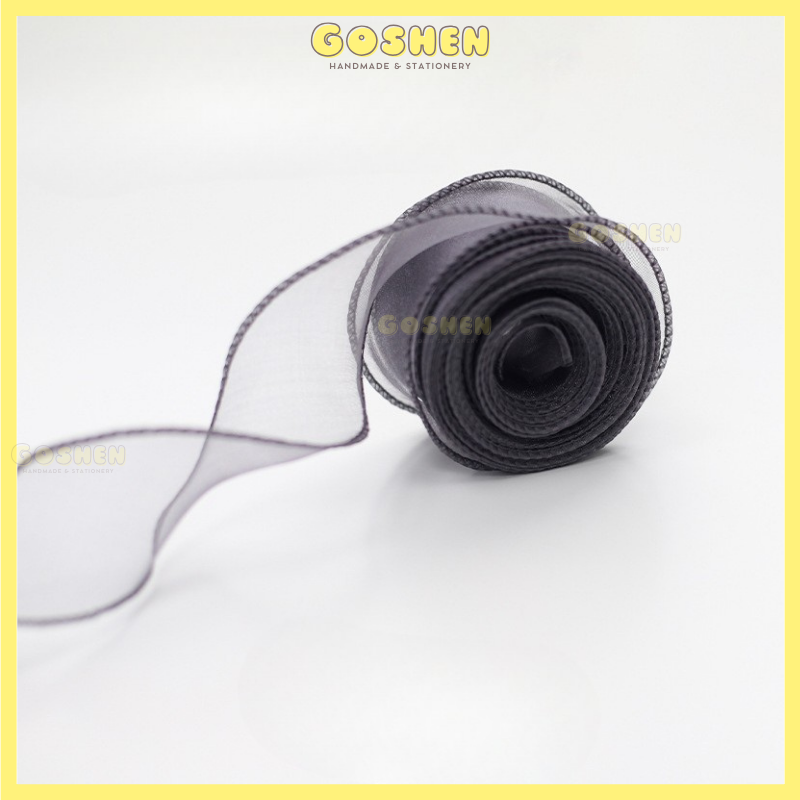 (4cm x Dài 4m) Cuộn Ruy Băng Voan Viền Sóng và Ánh Galaxy, Màu Sắc Trẻ Trung Thắt Nơ,Bó Hoa,Trang Trí Hộp Quà