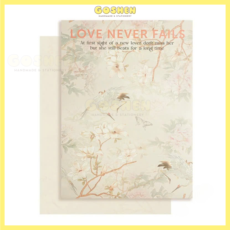 (38x52cm) Giấy Gói Hoa Chữ Tiếng Anh Họa Tiết- Foam Cứng - Phong Cách Trang Nhã - Không Thấm Nước