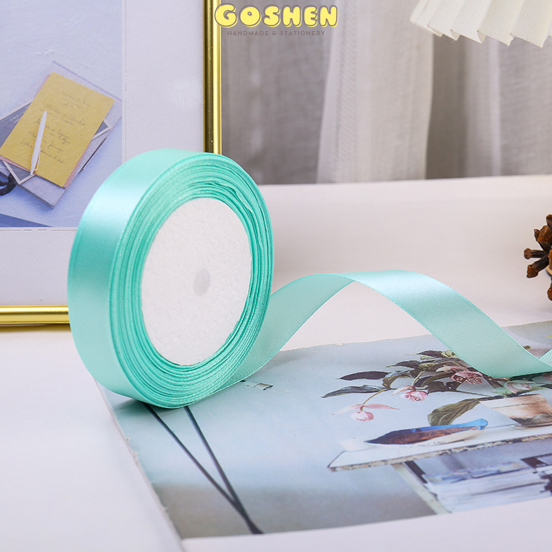 (2cm x Dài 22mét) Cuộn Ruy Băng Lụa Màu Trơn. Siêu Dày Dặn. Chất Liệu Đẹp