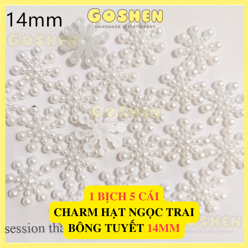 Charm Bông Tuyết, Charm Hạt Ngọc, Chuông, Hộp Quà Phụ Kiện Trang Trí Noel, Giáng Sinh