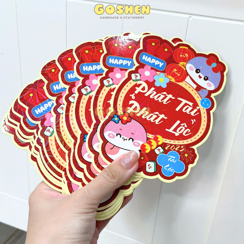 Bao Lì Xì Tết 2025 Chibi Hoạt Hình Dễ Thương Có Phản Quang Cao Cấp
