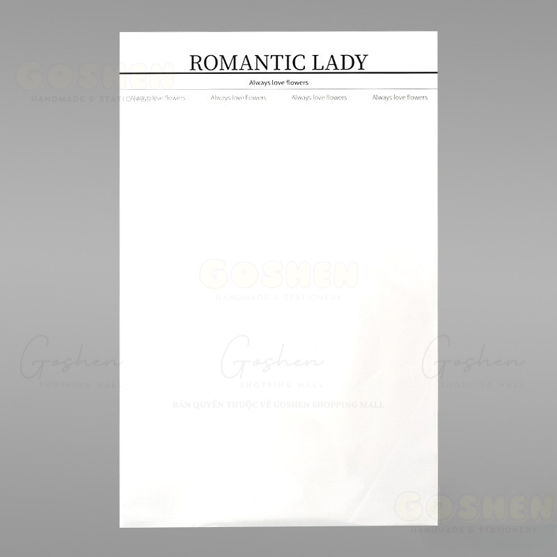 (45*30cm) Giấy Gói Hoa In Chữ Tiếng Anh Phông Trắng Không Thấm Nước - Giấy Gói Quà, Giấy Gói Hoa, Giấy Bó Hoa.