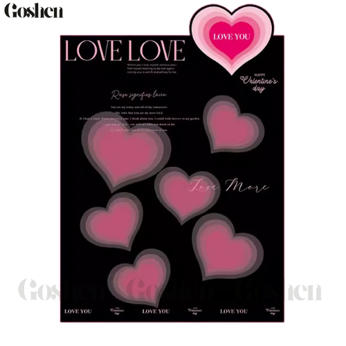 (35x50cm) Giấy Gói Hoa Trái Tim Cao Cấp Không Thấm Nước.