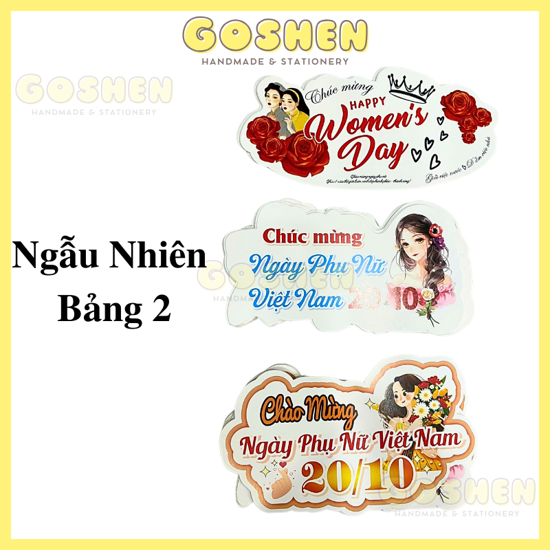 (Lẻ 1 cái) BANNER Theo Even, Nhiều Mẫu Mã, Dày, Cứng Cáp 12cm.