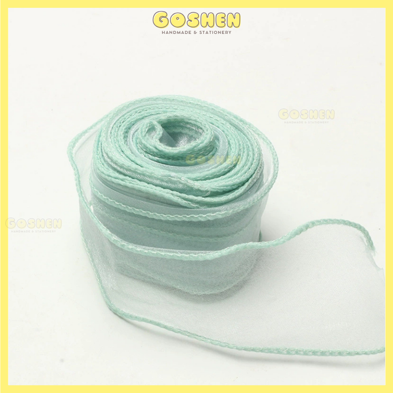 (4cm x Dài 4m) Cuộn Ruy Băng Voan Viền Sóng và Ánh Galaxy, Màu Sắc Trẻ Trung Thắt Nơ,Bó Hoa,Trang Trí Hộp Quà