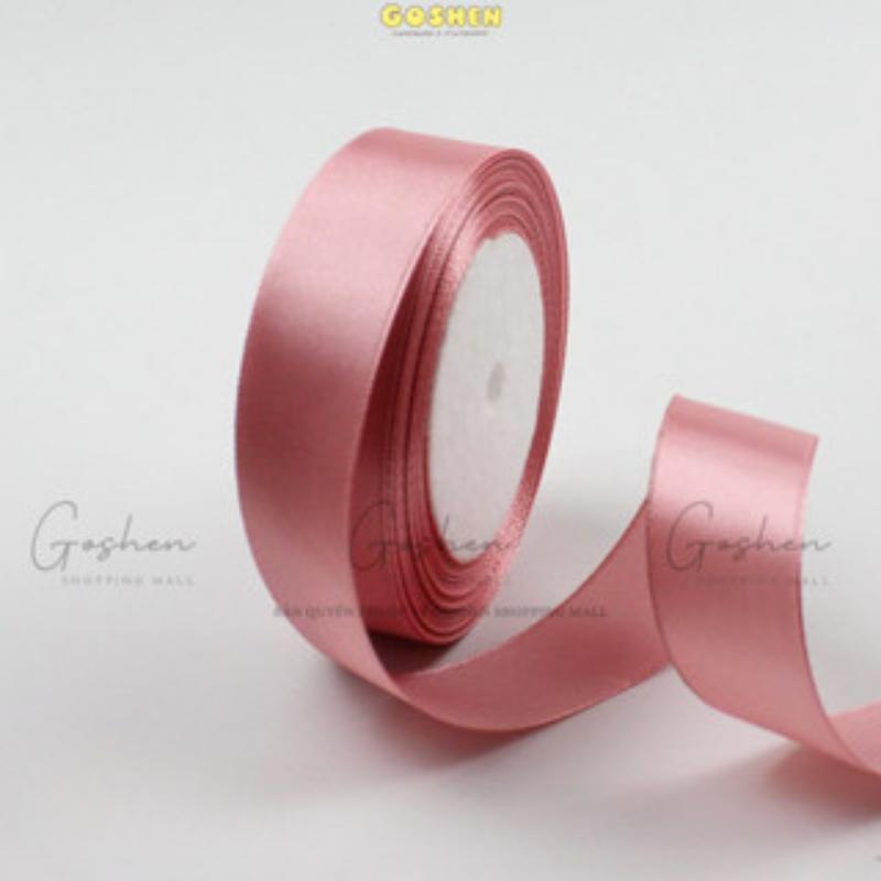 (2cm x Dài 22mét) Cuộn Ruy Băng Lụa Màu Trơn. Siêu Dày Dặn. Chất Liệu Đẹp