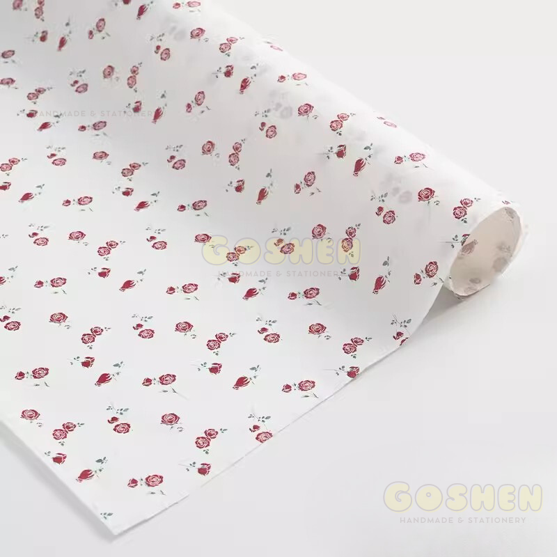 (50cm x 70cm - Khổ Lớn) Giấy Nến Hoạ Tiết Hoa Trang Trí Hộp Quà