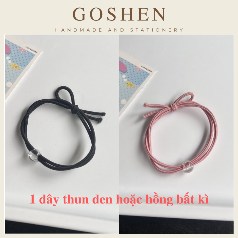 Set 6 Dây Cột Tóc Nhựa Lò Xo Màu Thạch Ngọt Ngào, Dễ Thương