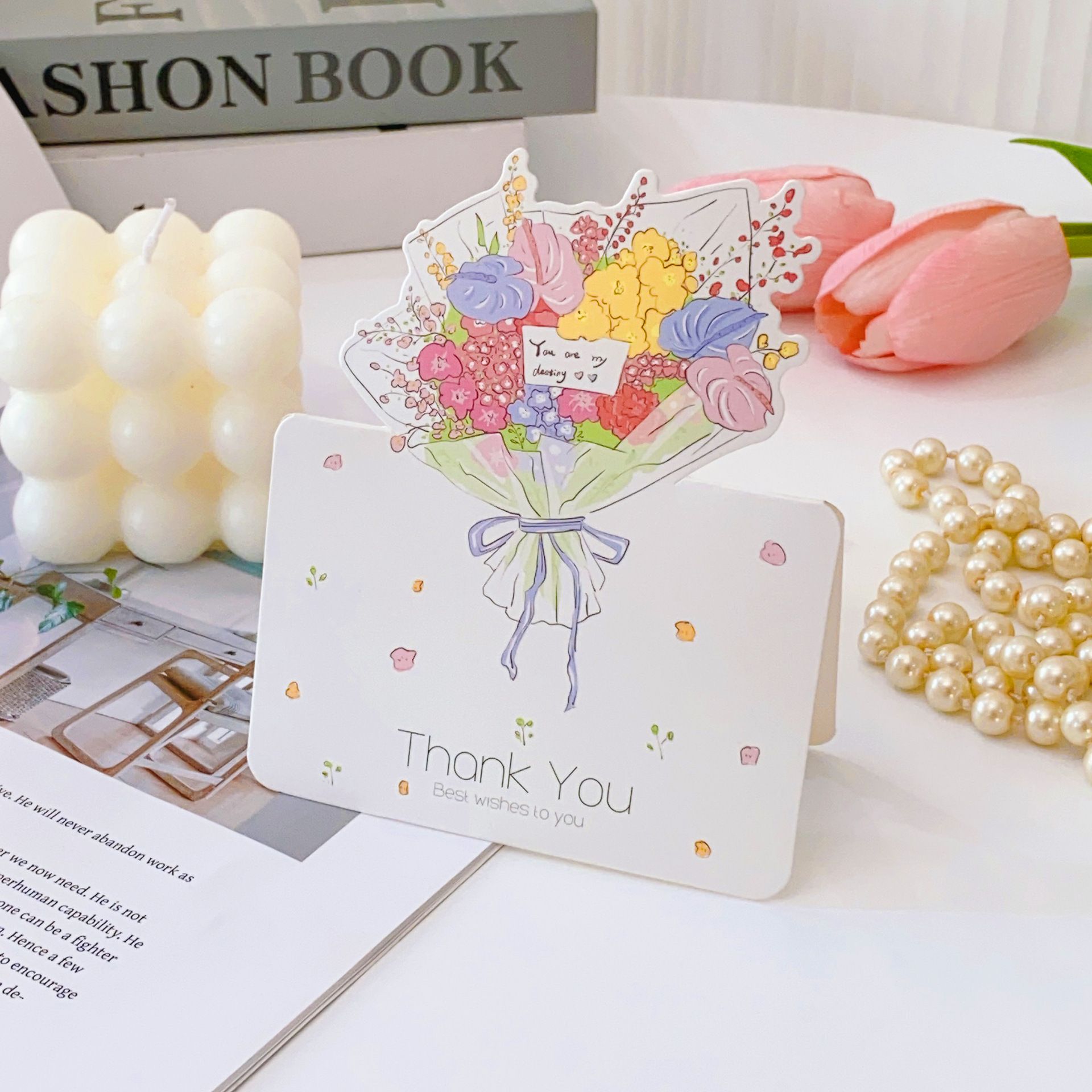 Thiệp Hình Bó Hoa, Thiệp Sinh Nhật, Thiệp Tặng Cô, Thiệp Lễ 8/3, 20/11 Tặng Thầy Cô