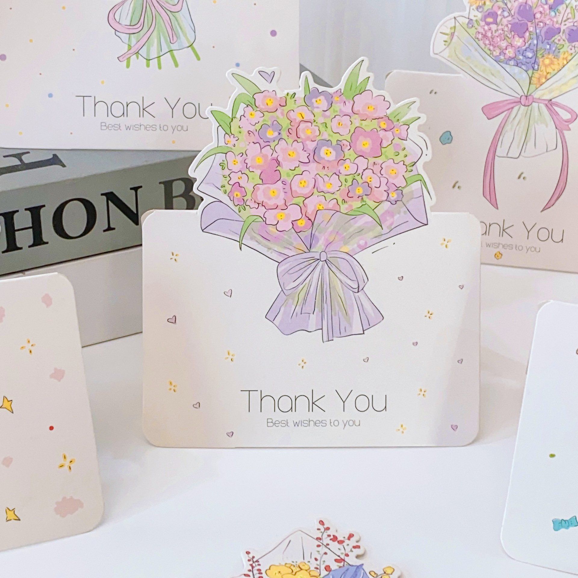 Thiệp Hình Bó Hoa, Thiệp Sinh Nhật, Thiệp Tặng Cô, Thiệp Lễ 8/3, 20/11 Tặng Thầy Cô