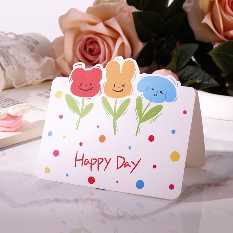 Thiệp Hình Bó Hoa, Thiệp Sinh Nhật, Thiệp Tặng Cô, Thiệp Lễ 8/3, 20/11 Tặng Thầy Cô