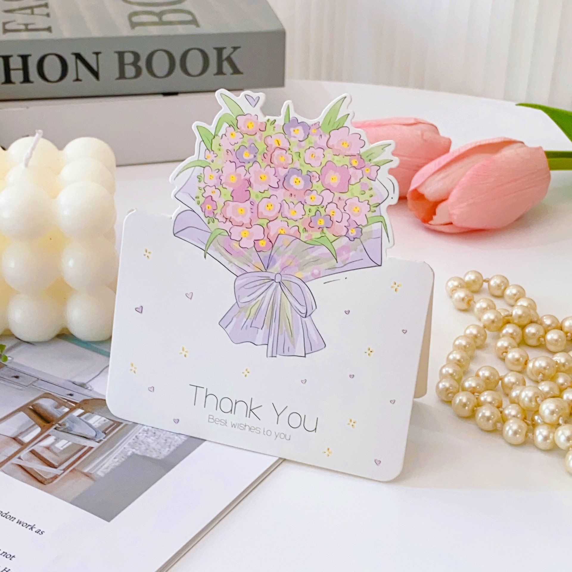 Thiệp Hình Bó Hoa, Thiệp Sinh Nhật, Thiệp Tặng Cô, Thiệp Lễ 8/3, 20/11 Tặng Thầy Cô