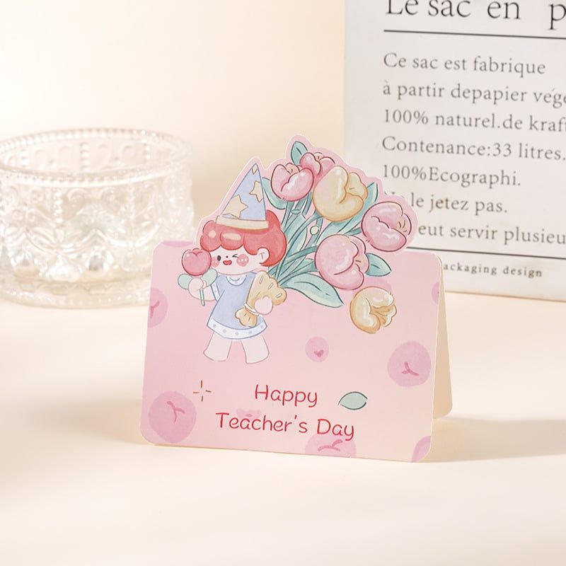 Thiệp Hình Bó Hoa, Thiệp Sinh Nhật, Thiệp Tặng Cô, Thiệp Lễ 8/3, 20/11 Tặng Thầy Cô