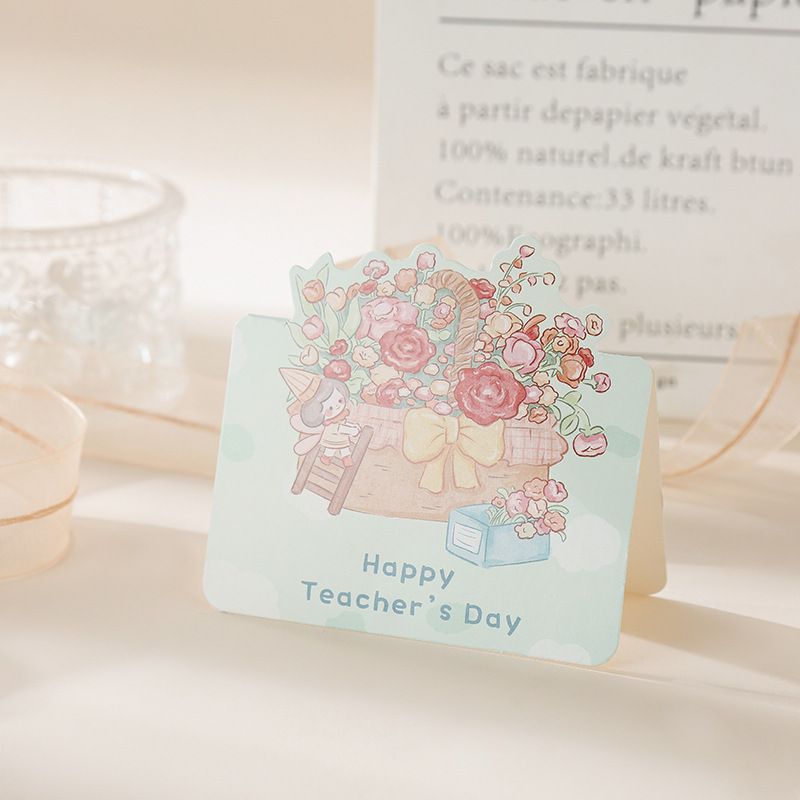 Thiệp Hình Bó Hoa, Thiệp Sinh Nhật, Thiệp Tặng Cô, Thiệp Lễ 8/3, 20/11 Tặng Thầy Cô