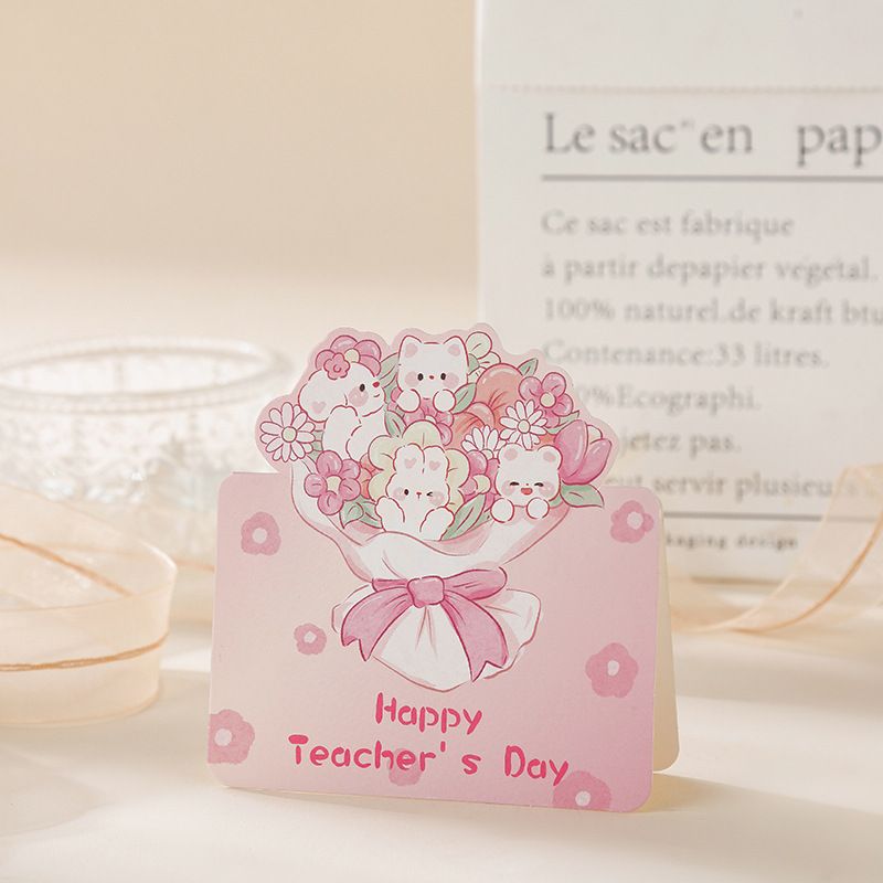 Thiệp Hình Bó Hoa, Thiệp Sinh Nhật, Thiệp Tặng Cô, Thiệp Lễ 8/3, 20/11 Tặng Thầy Cô